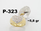 prstenje - prsten cirkon belo žuto zlato